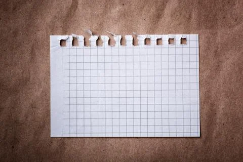 Ragged sheet of notebook Foto stock