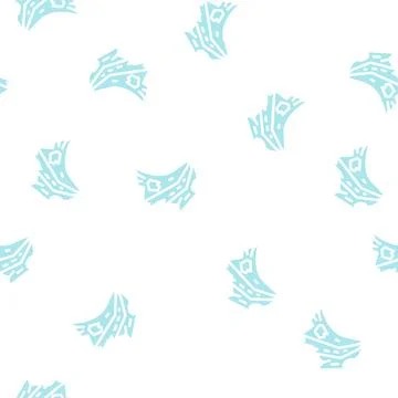 Ragged wing glyph vector seamless pattern Stock Illustration
