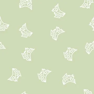 Ragged wing line vector seamless pattern Illustrazione stock