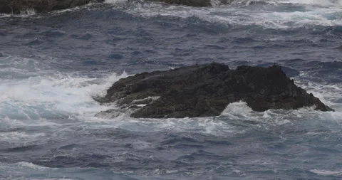 Raging Atlantic Ocean, 4K slomo Stock Footage 246333776