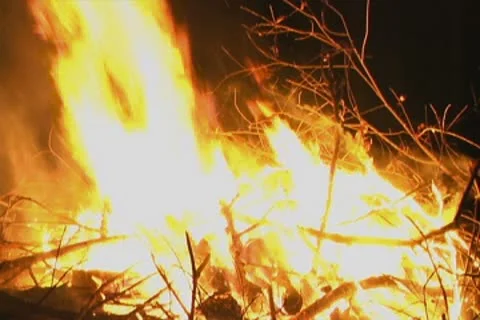 Raging Bonfire 01 Stock Footage 8838382