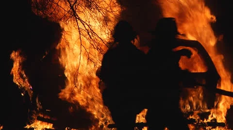 Raging Car Fire Video stock 23138787