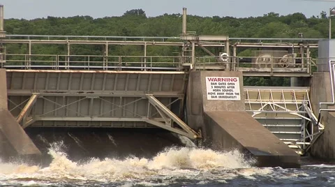 Raging Dam Tight Stock Footage 40340879
