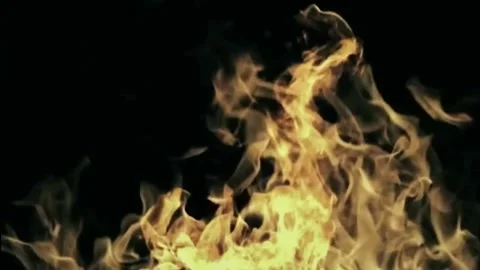 Raging fire motion graphics with night background Stock Footage 139184904