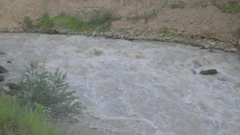 Raging mountain river 24 30 FPS Stock Footage