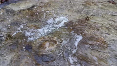 A raging mountain river in close-up Stock Footage 165300822