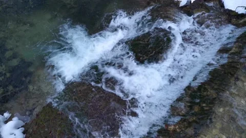 A raging mountain river in close-up Stock Footage 169288341