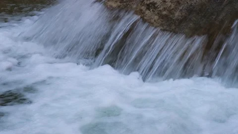 A raging mountain river in close-up. Stock-Footage 190320053