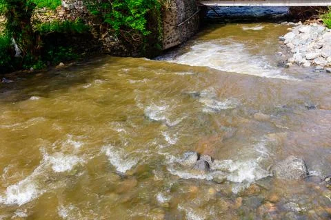 Raging mountain river Stock Photos