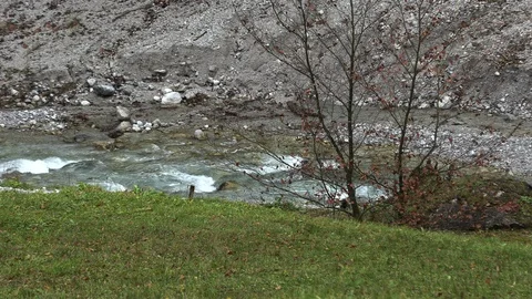 Raging mountain river slow motion 動画素材 98005378