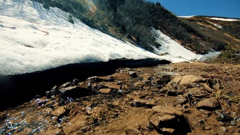 Raging mountain stream Stock Footage 95239997