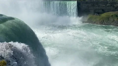 Raging Niagara River Falling Over The Edge On Horseshoe Falls Stock Footage 164664022