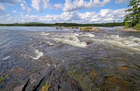 Raging Rapids in the Wilderness 스톡 사진