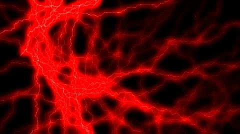 Raging Red Lightning Storm Stock Footage 64974