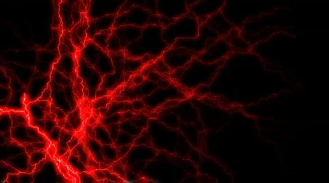 Raging Red Neural Activity Stock Footage 64255
