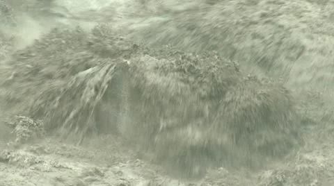 Raging River Flash Flood Water Stock Footage