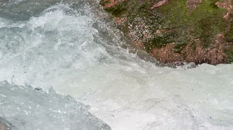 Raging River Flows HD Stock Footage 57176011