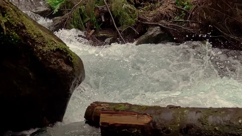 Raging river in mountain Stock Footage 111485112