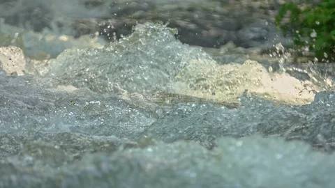 Raging river in mountain Stock Footage 111485582