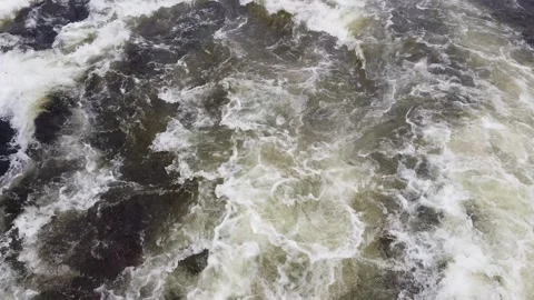 Raging River Rapids - High Energy Water Flow Captured from Above Видео 290014996