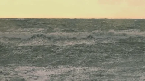 Raging seas during alaskan storm Stock Footage 74093951