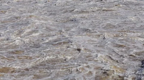 Raging stream of dirty water 스톡 동영상 62809069