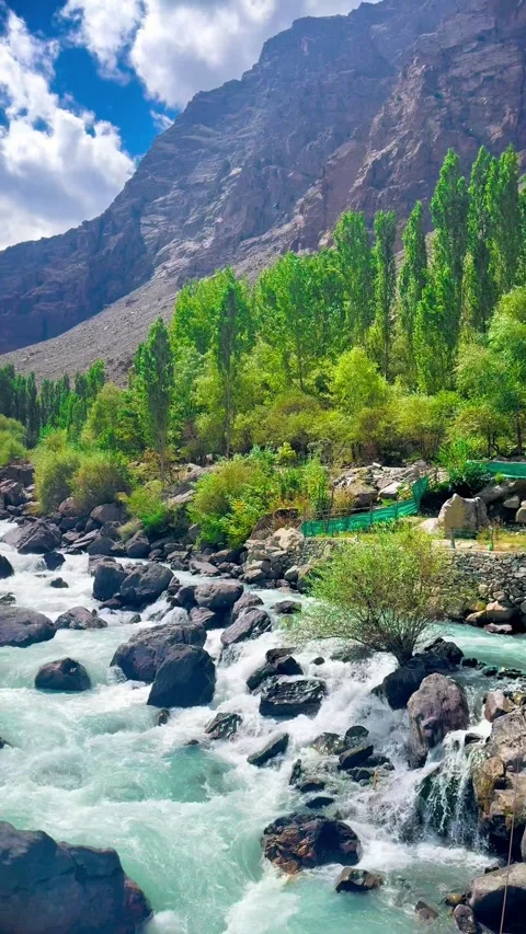Raging Turquoise River Valley. Stock Footage 322522968