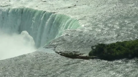 Raging waterfall closeup view Stock Footage 52546669