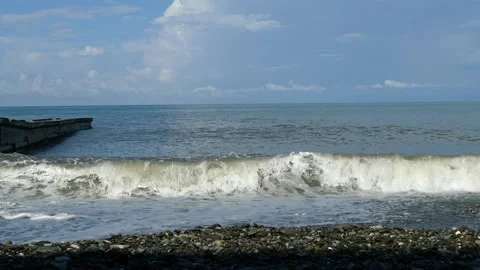 RAGING WAVES OF THE BLACK SEA Stock Footage 159220028