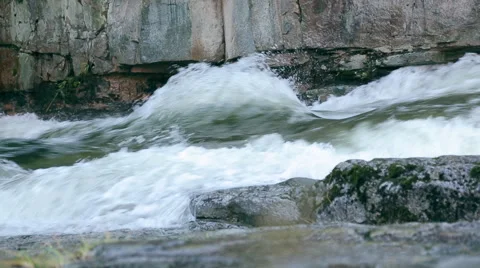 Raging White River Water Stock Footage