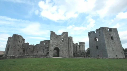Raglan Castle Stock Footage 506433