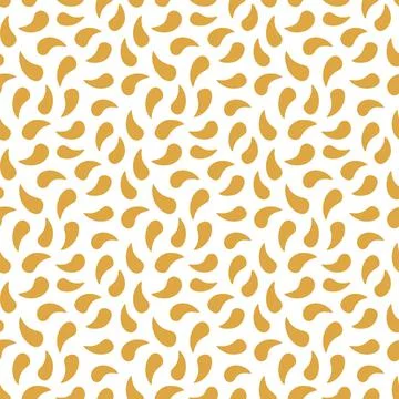 A ragless, seamless pattern of orange droplets. Delicate flower petals. Stock Illustration