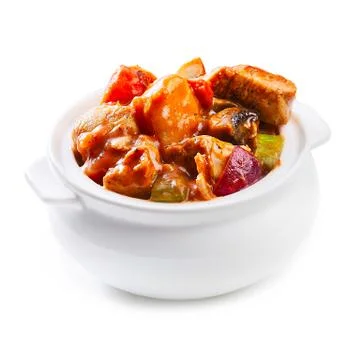 Ragout in a pot Stock Photos