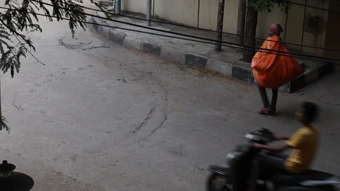 Ragpicker-street-india Stock Footage 128409596