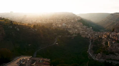 Ragusa Ibla At Sunset Light Stock-Footage 242417864