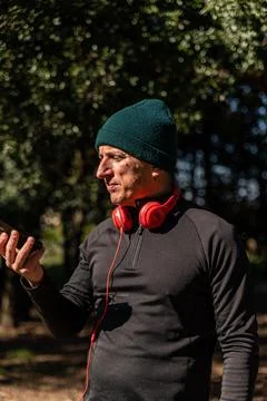 Ragzzo does physical activity in the park Stock Photos