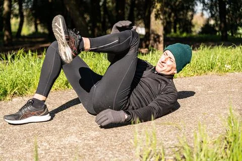 Ragzzo does physical activity in the park Stock Photos