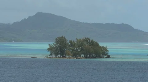 Raiatea island in lagoon Stock Footage 5664867