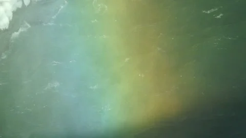 The raibow at middle falls in Letchworth State Park in NY State. Video stock 126088048