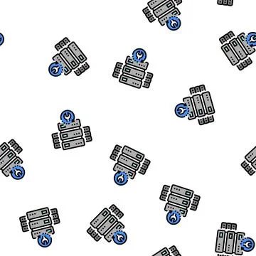 Raid data recovery vector seamless pattern Stock Illustration