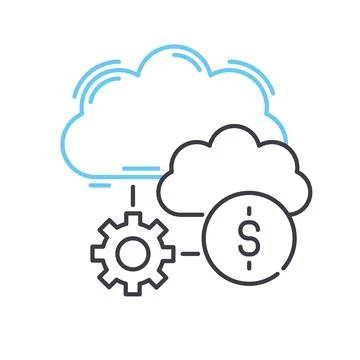 Raid storage line icon, outline symbol, vector illustration, concept sign Stock Illustration
