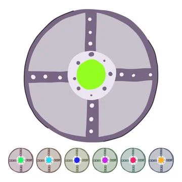 Raid viking shield vector cartoon graphic Stock Illustration