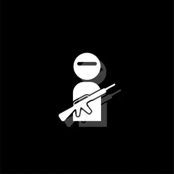 Raider icon flat Stock Illustration