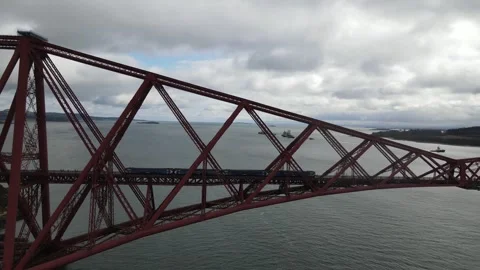 Rail bridge and train Stock Footage 336998889