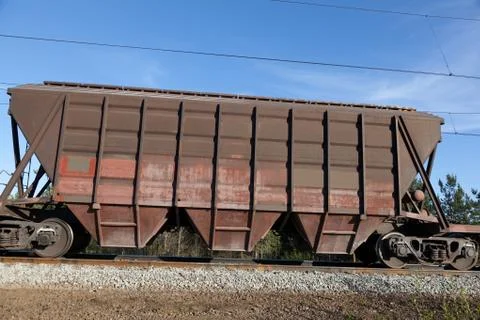The rail car of a freight train Stock Photos