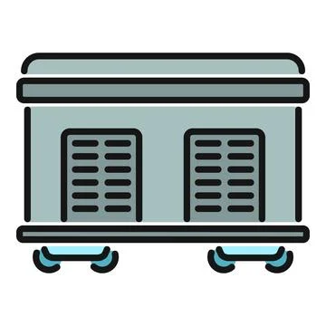 Rail car moving cargo and freight by train 스톡 일러스트