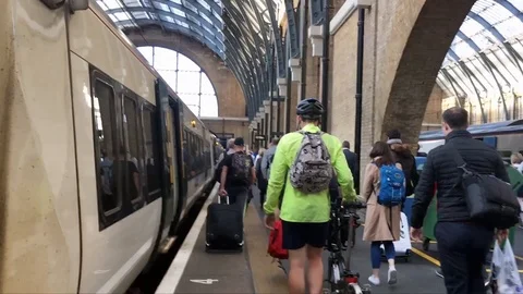 Rail commuters Stock Footage 88873044