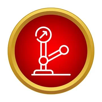 Rail control switch lever mechanism icon Stock Illustration