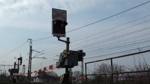 Rail Crossing 1 Stock Footage 36000210