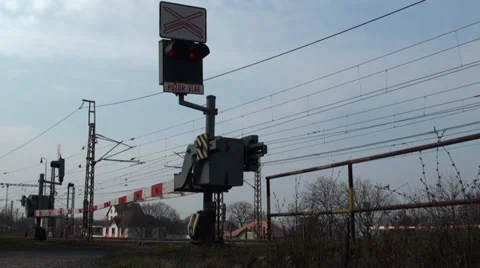 Rail Crossing 2 Stock Footage 36000160